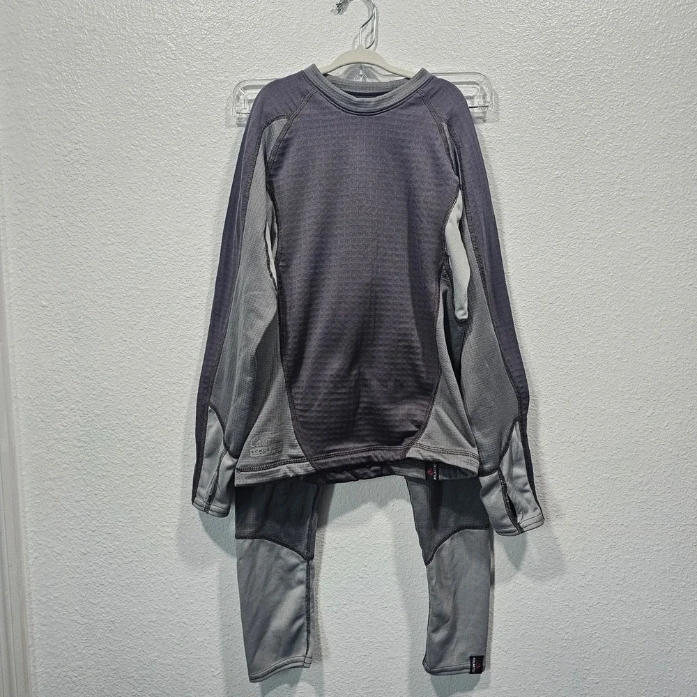 Cabelas Kids ECWCS Thermal Zone Polartec Baselayer Set Gray Medium M Reg